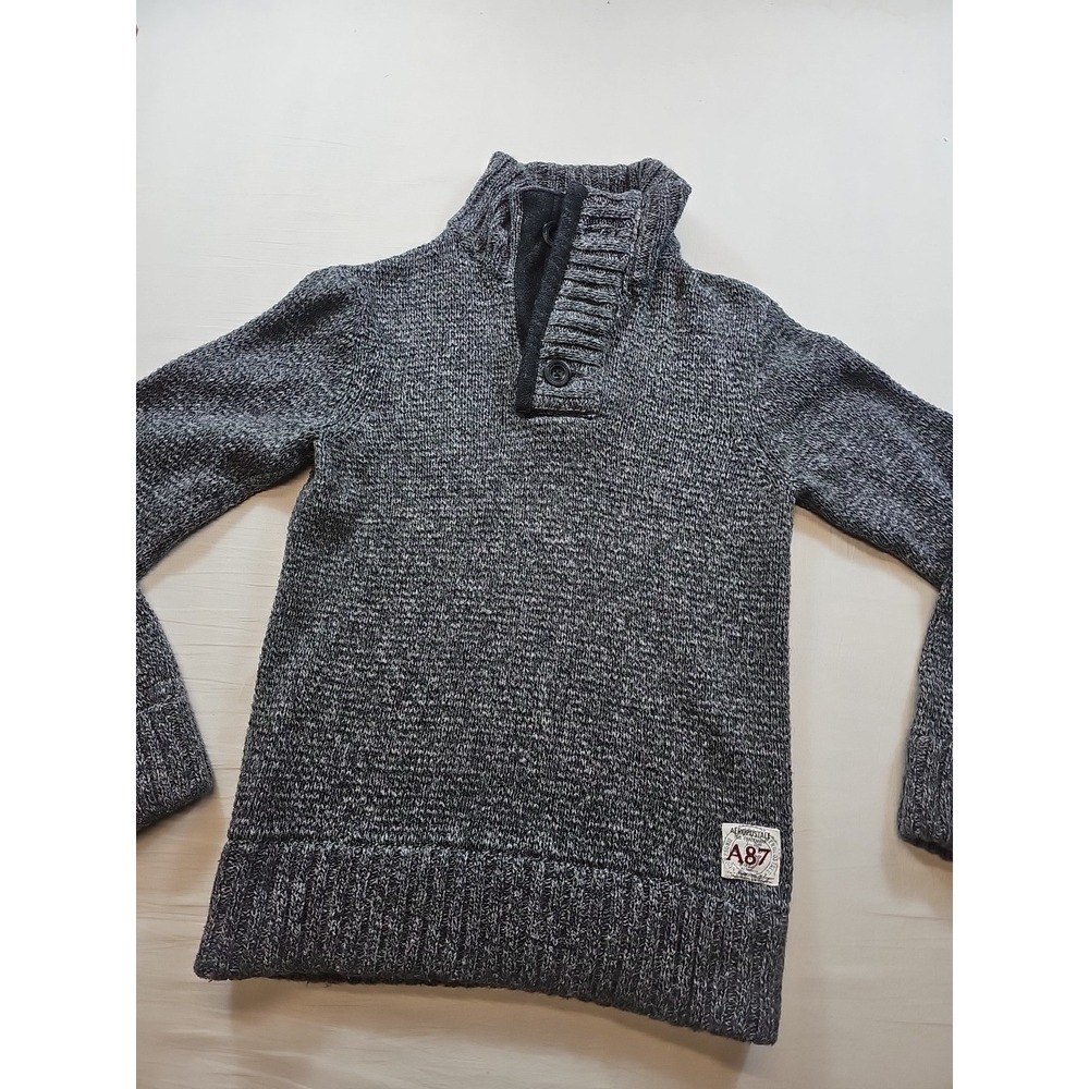 Vintage Aeropostale A87 Sweater Mens Medium 10% Wool 3 Button Collared